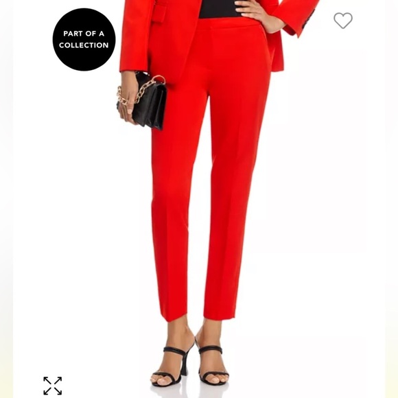 Kobi Halperin Alessandra Cigarette Trouser High Rise Pants Burnt Red size 8 - Picture 1 of 9